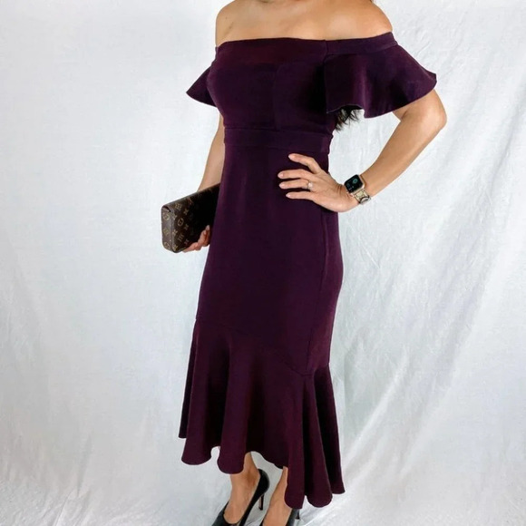 Rachel Zoe Purple Cabernet Devon Midi Dress $525 - Picture 5 of 12